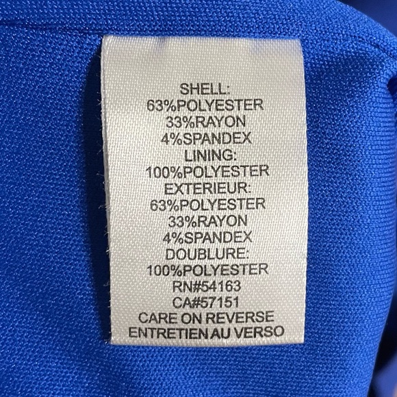 Royal blue Calvin Klein lined and fitted zip up dress size 10 in great condition - Picture 7 of 8